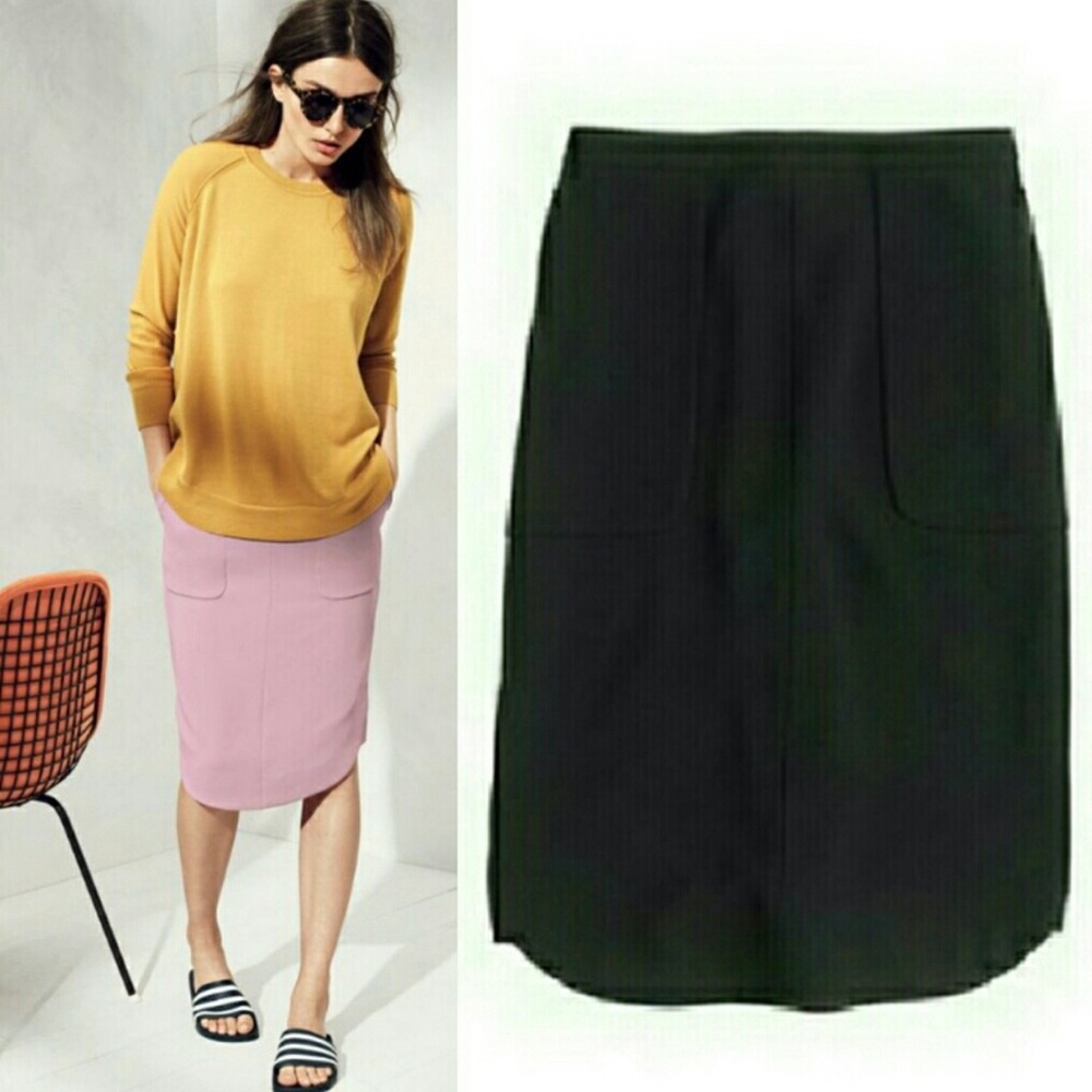 J. Crew crepe shirttail skirt NWT